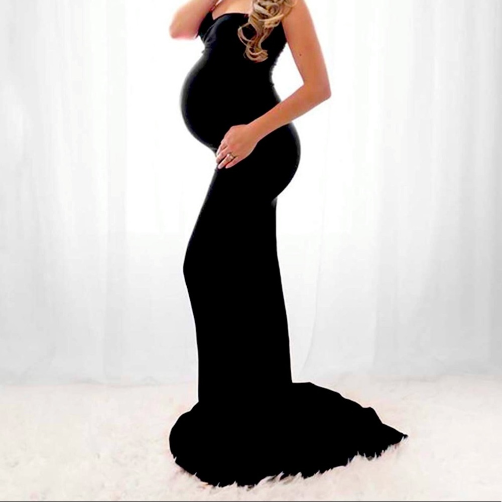 Black maternity dress